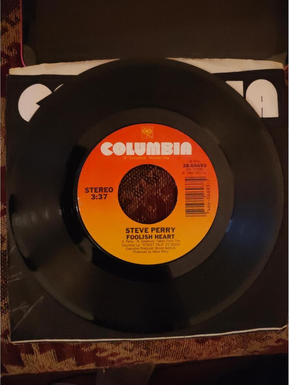 Steve Perry (Journey) - foolish heart - vintage vinyl 45 NM
